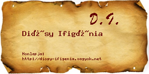 Diósy Ifigénia névjegykártya